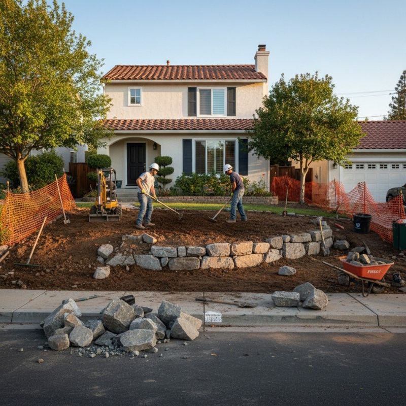 Stone Wall Hardscaping